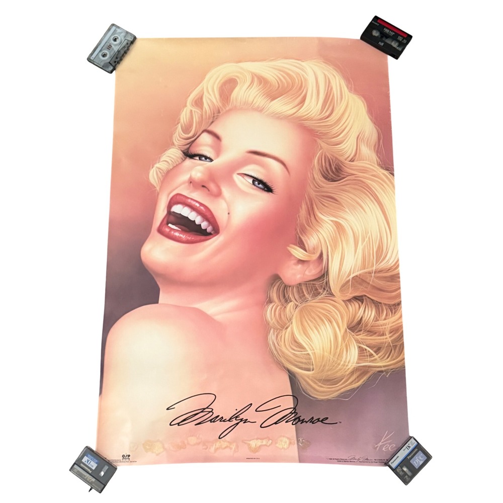Vintage 1992 Marilyn Monroe OSP Publishing Portrait Poster Artist Kee 24x36